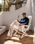 Pantalone Ace in lino BIANCO SETA