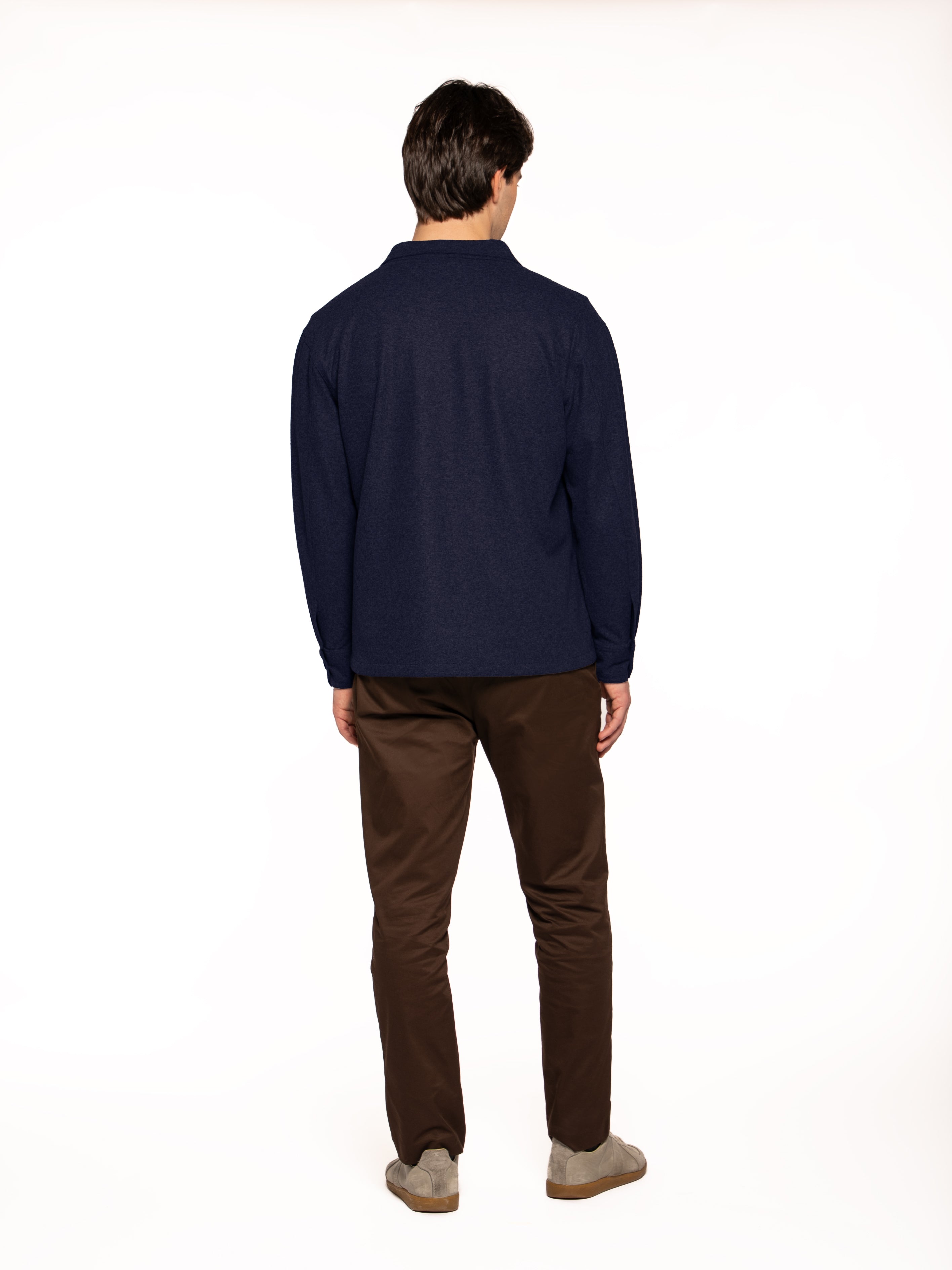 Overshirt Aifa in lana viscosa BLU NAVY