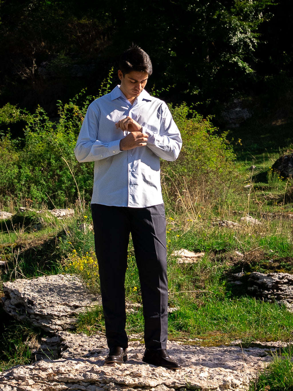 Camicia Jessie in cotone AZZURRO