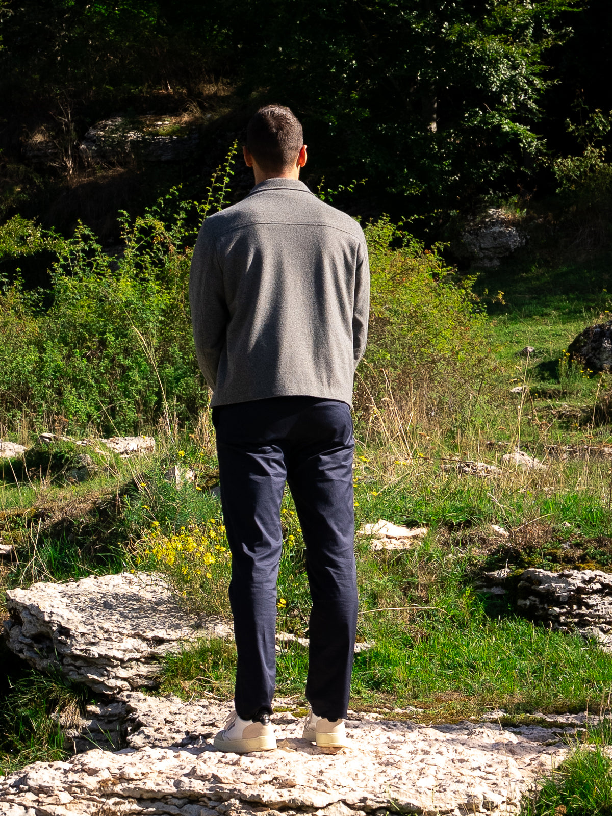 Pantalone Rayon in cotone BLU NAVY