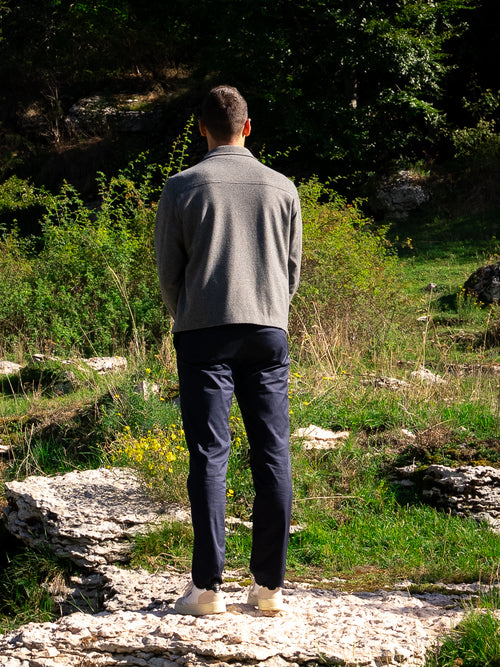 Pantalone Rayon in cotone BLU NAVY