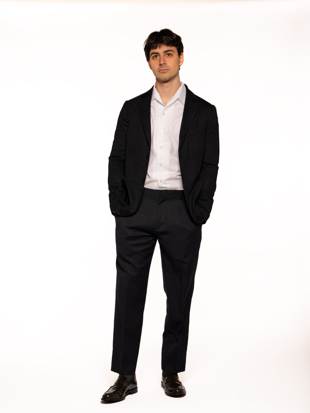 Giacca Pepita in lana viscosa DARK GREY