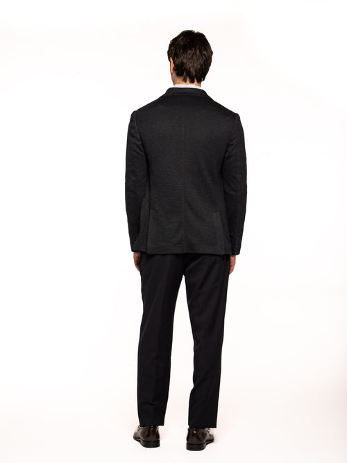 Giacca Pepita in lana viscosa BLU NAVY