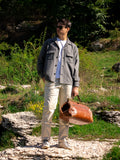 Overshirt Aifa in lana viscosa FUCILE/NERO