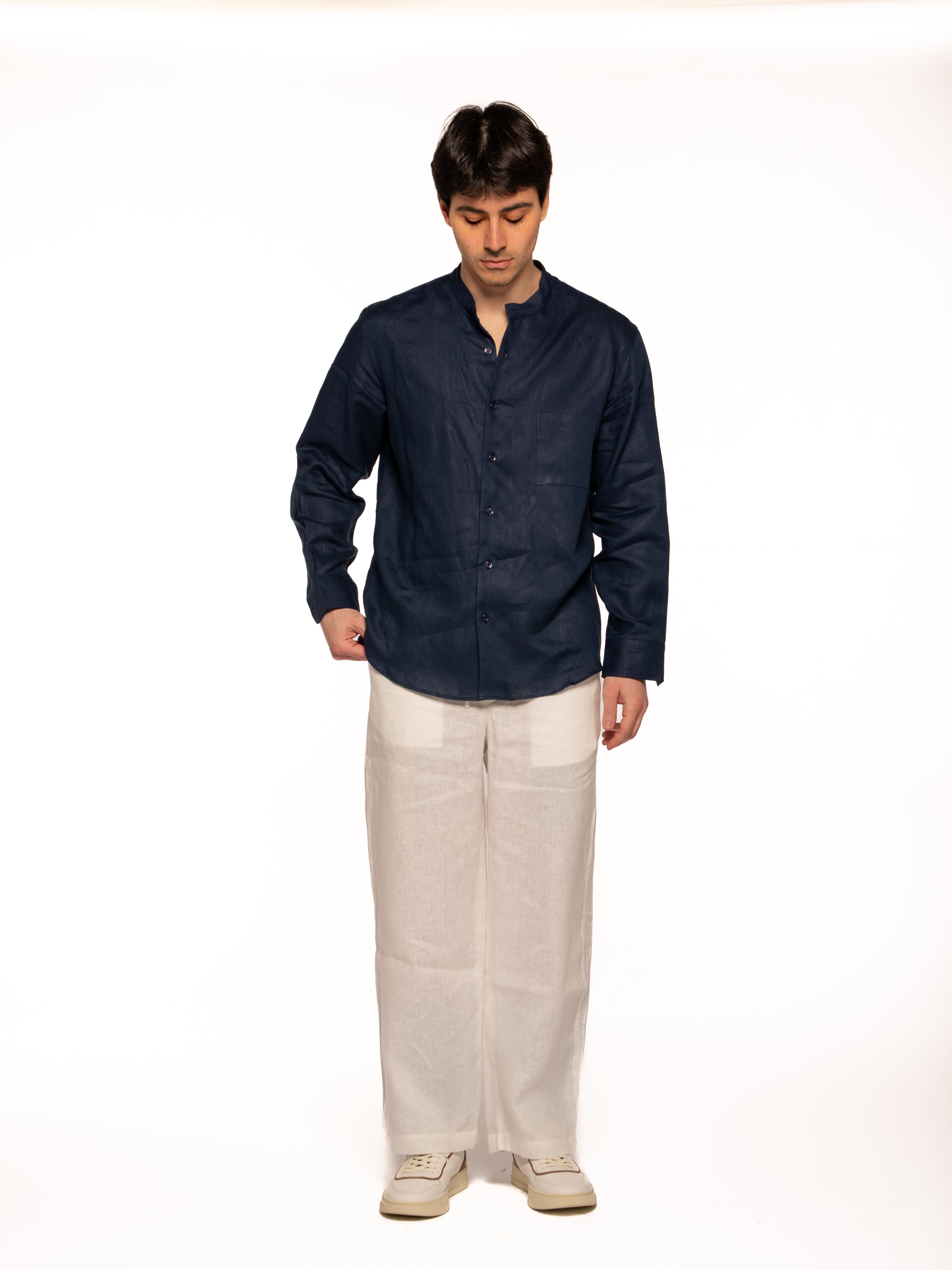 Camicia Korelie in lino BLU