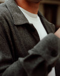 Overshirt Aifa in lana viscosa FUCILE/NERO