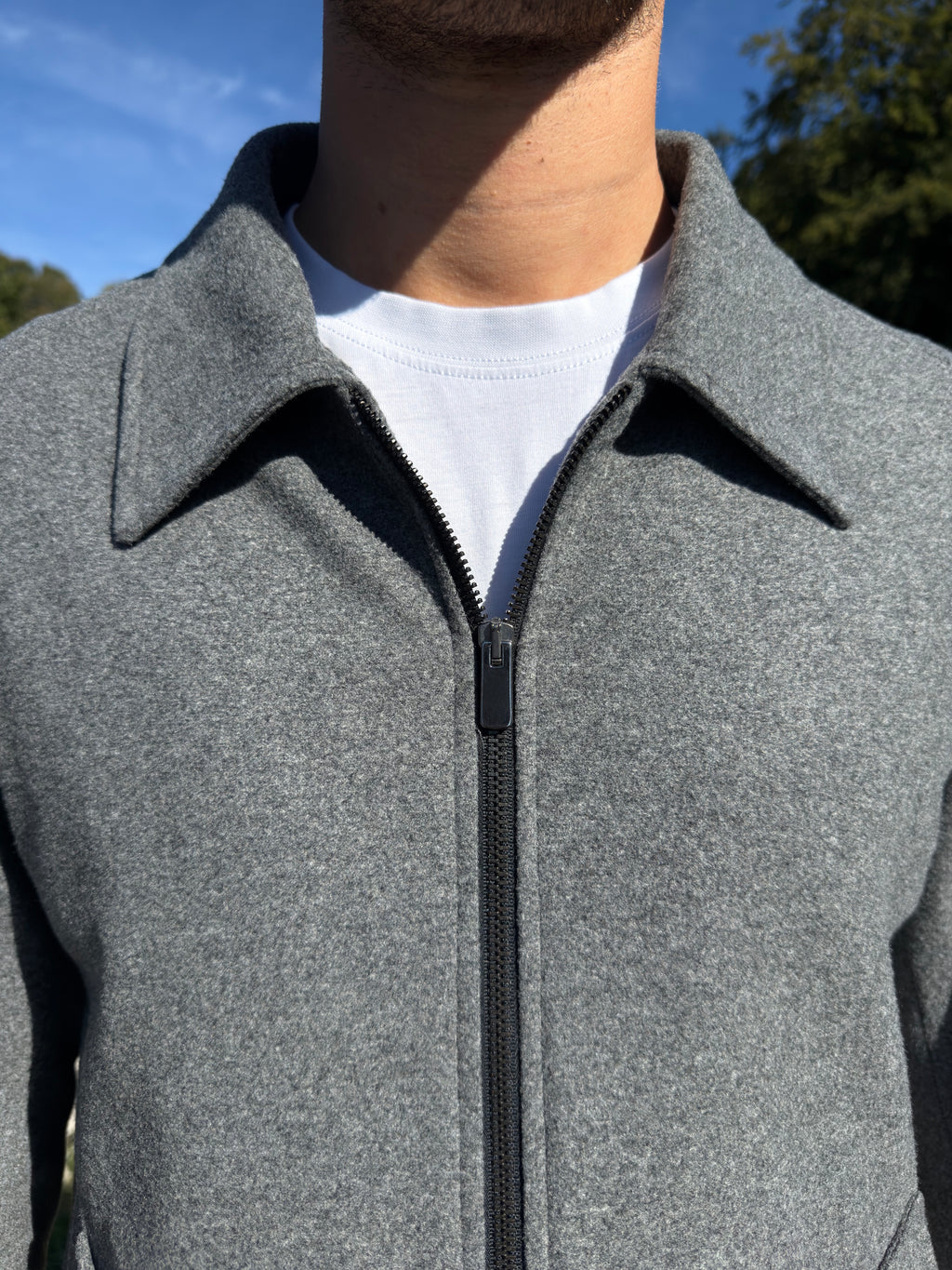 Blouson Cripton in lana viscosa FUCILE/NERO