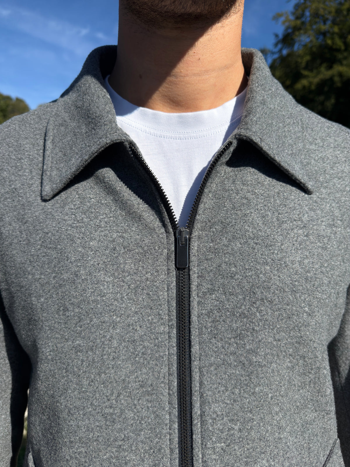 Blouson Cripton in lana viscosa FUCILE/NERO