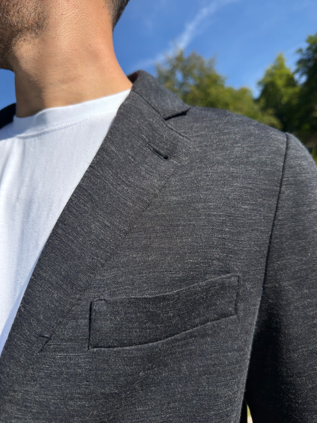 Giacca Pepita in lana viscosa DARK GREY