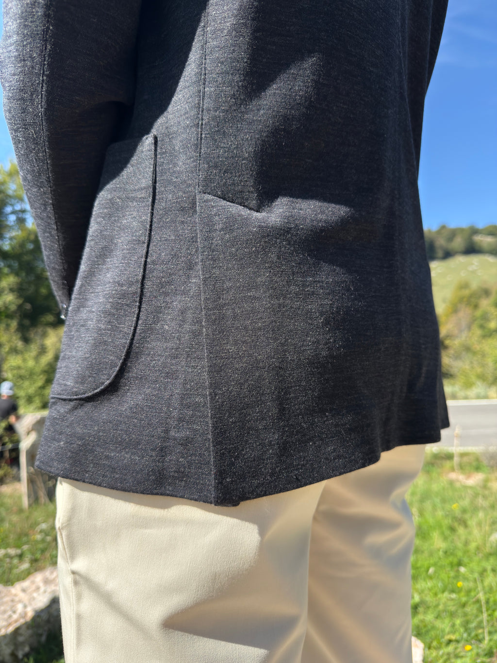 Giacca Pepita in lana viscosa DARK GREY